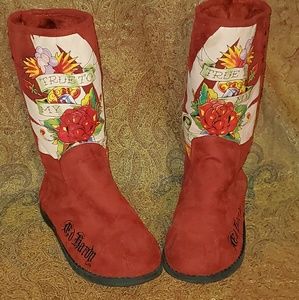 Ed Hardy Boots Sz:2